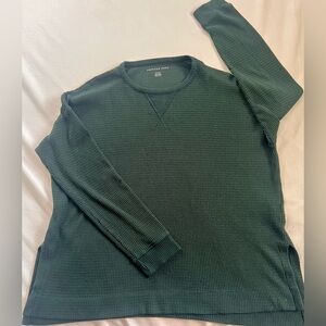 American Eagle Green waffle knit Sweater